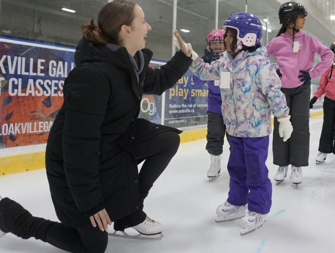 Happy Skaters with Coach Happy skaters with an energetic coach