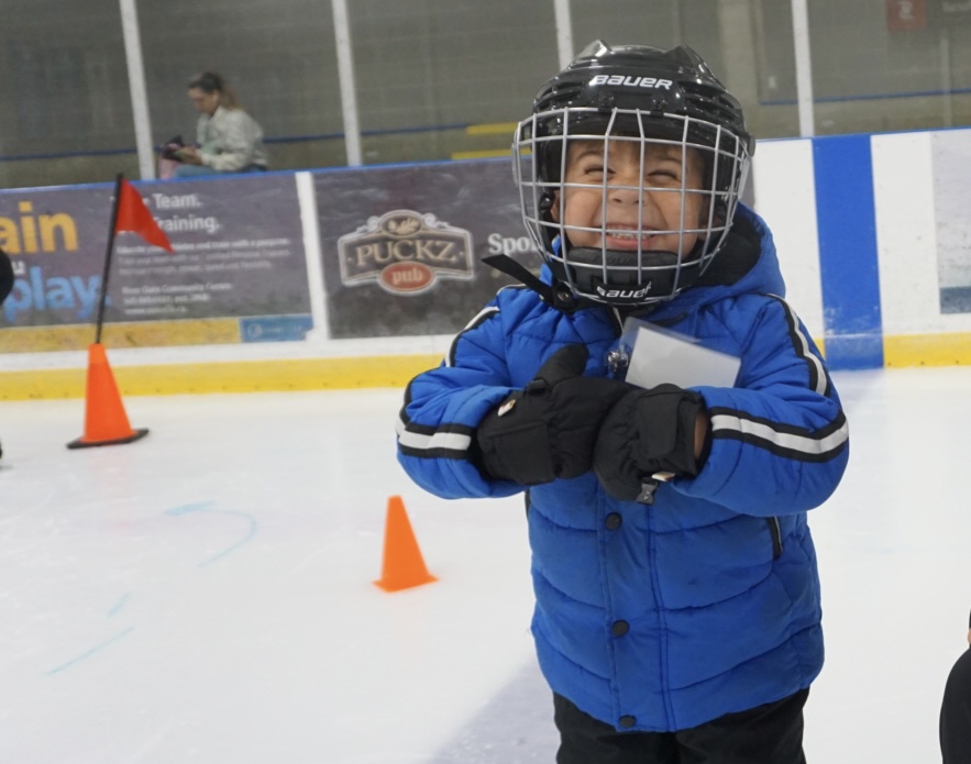 Happy skater with a big smile
