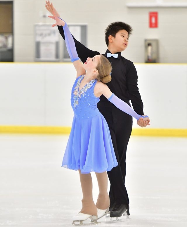 Ice Dance team in a pose