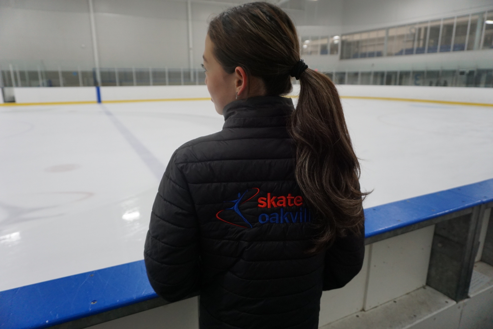 Skater wearing Skate Oakville coat